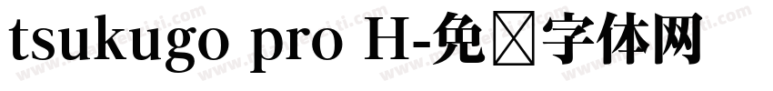 tsukugo pro H字体转换
